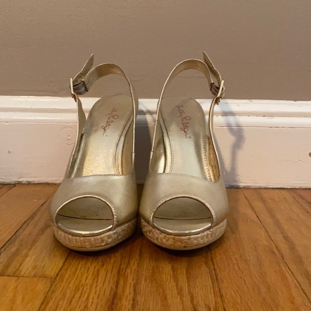 Lilly Pulitzer Gold Wedges